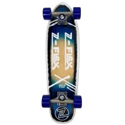 Z-Flex Pop Even Tide 27 Cruiser Skateboard White Blue Complete