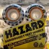 HAZARD WHEELS RADIAL 54MM 101A Skateboard WHEELS WHITE ORANGE Skate Free Post Aus -Skateboard Equipment Store 41801