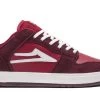 Lakai Telford Low Suede Skate Shoes Burgundy Suede New Skate Shoe US Mens