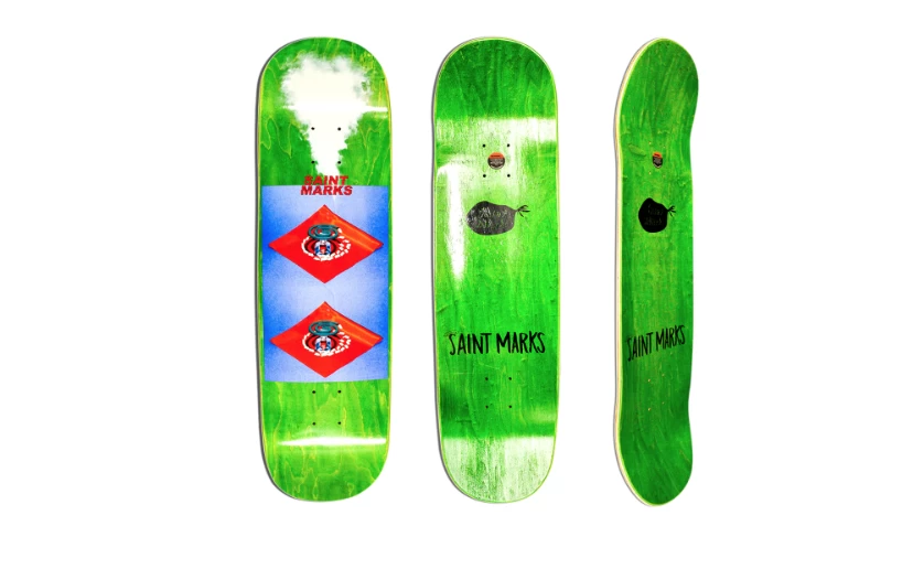 Saint Marks - Mosquito Coil 8.5" X 31.65" WB 14.25" Green Stain Skateboard Deck 4 Saint Marks - Mosquito Coil 8.5" X 31.65" WB 14.25" Green Stain Skateboard Deck - Image 2