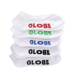 GLOBE STEALTH SOCKS 5 PACK ANKLE BLACK WHITE SKATEBOARD SURF MENS SIZE