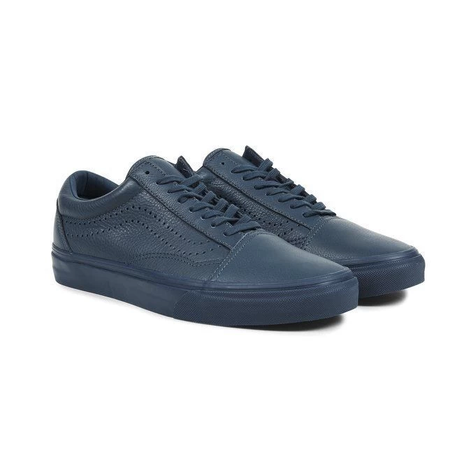 VANS SHOES OLD SKOOL LEATHER MIDNIGHT NAVY NEW SALE 4 VANS SHOES OLD SKOOL LEATHER MIDNIGHT NAVY NEW SALE - Image 2
