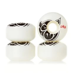 PIG SKATEBOARD WHEELS PIG HEAD NATURAL 4 PACK FREE POST AUST SELLER SKATE