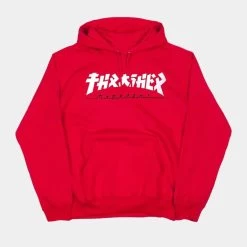 THRASHER SKATEBOARD MAGAZINE HOOD RED GODZILLA PRINT AUSTSELLER HOODY SWEATER NEW
